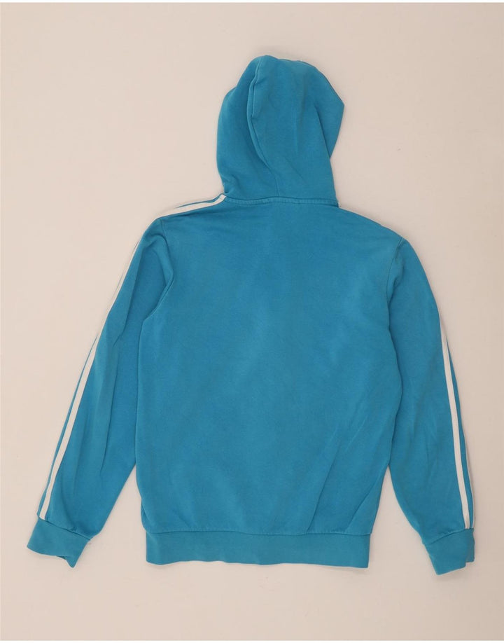 Adidas Herren-Kapuzenpullover mit Reißverschluss, klein, aus blauer Baumwolle