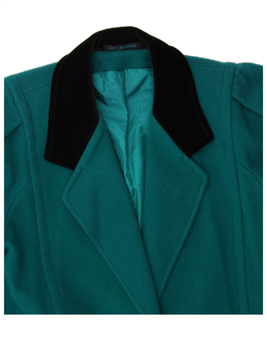 VINTAGE Womens Overcoat UK 16 Large  Turquoise New Wool Vintage Vintage and Second-Hand Vintage from Messina Hembry 