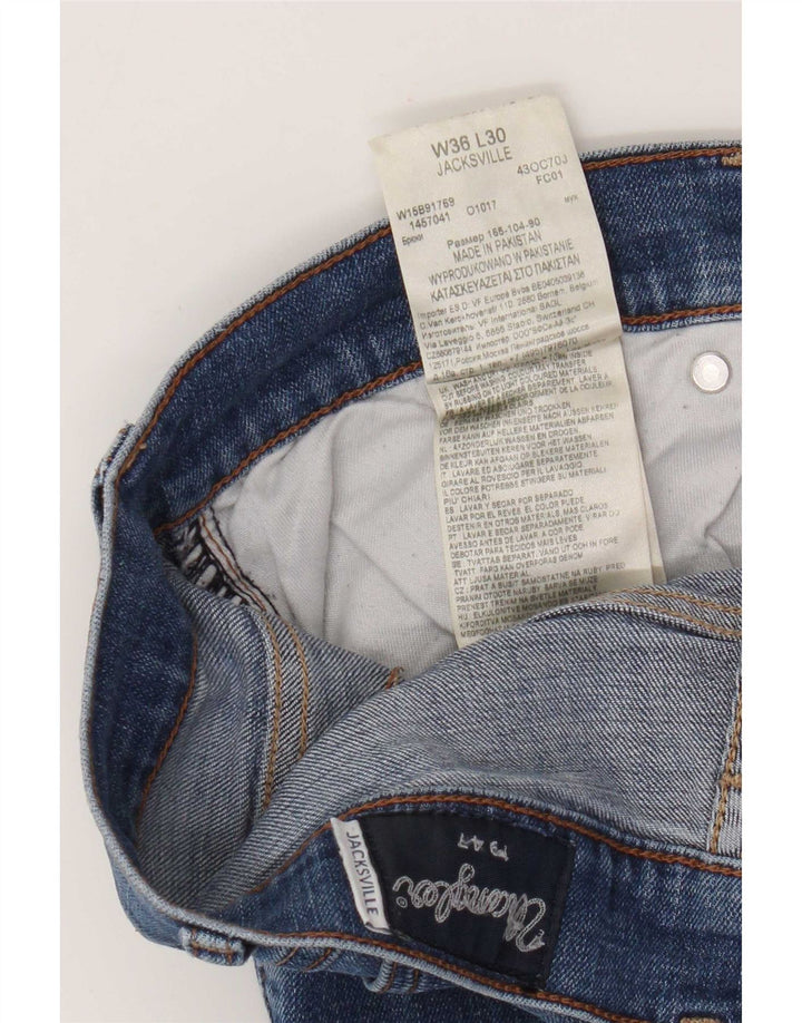 Wrangler Herren Jacksville Bootcut Jeans W36 L30 Blaue Baumwolle