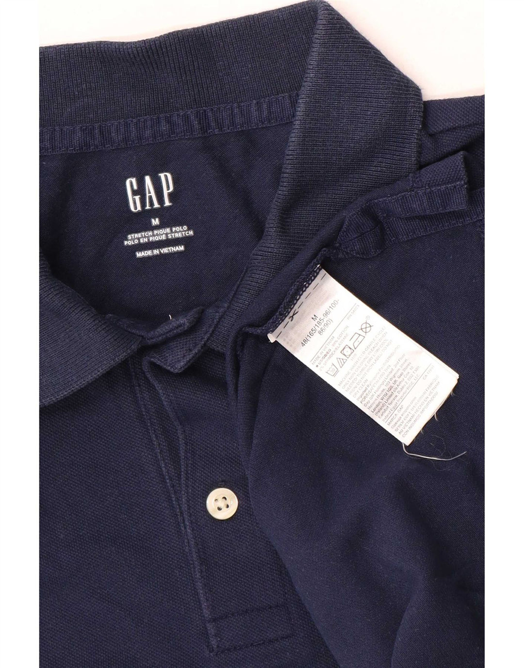 Gap Herren-Poloshirt aus mittlerer marineblauer Baumwolle
