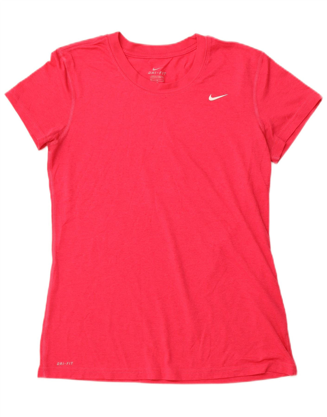 NIKE Damen Dri Fit T-Shirt Top UK 12 Mittelrosa Polyester