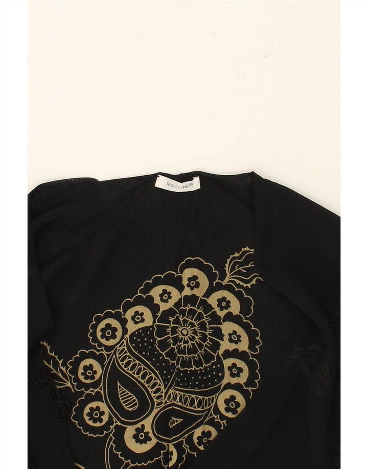 VINTAGE Womens Blouse Top IT 40 Small Black Viscose Vintage Vintage and Second-Hand Vintage from Messina Hembry 