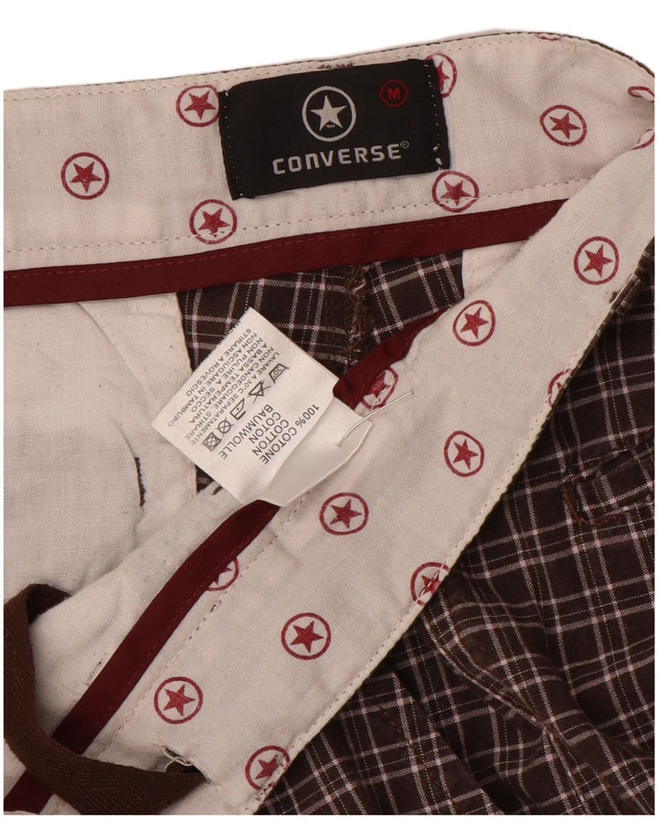 Converse Herren-Chino-Shorts, mittelgroß, W32, braun karierte Baumwolle