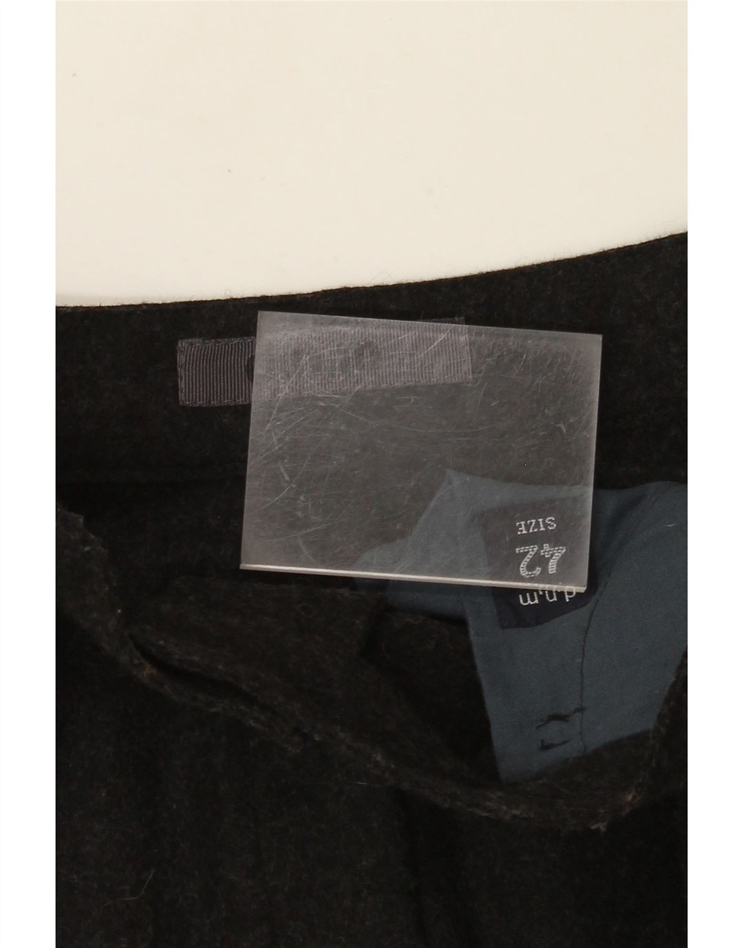 VINTAGE Damen A-Linienrock IT 42 Medium W26 Schwarze Wolle