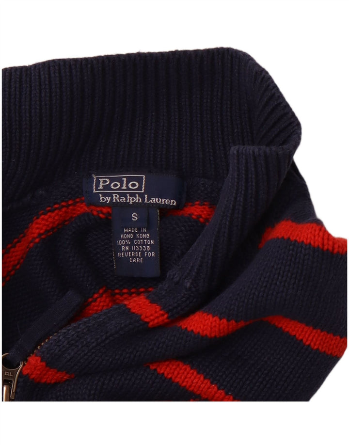 POLO RALPH LAUREN Jungen-Pullover mit Reißverschluss am Hals, 7–8 Jahre, Größe S, Marineblau
