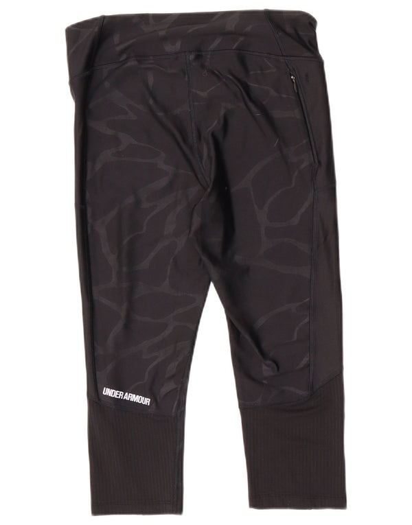 Under Armour Damen Capri-Leggings UK 14 Mittelschwarze Tarnung