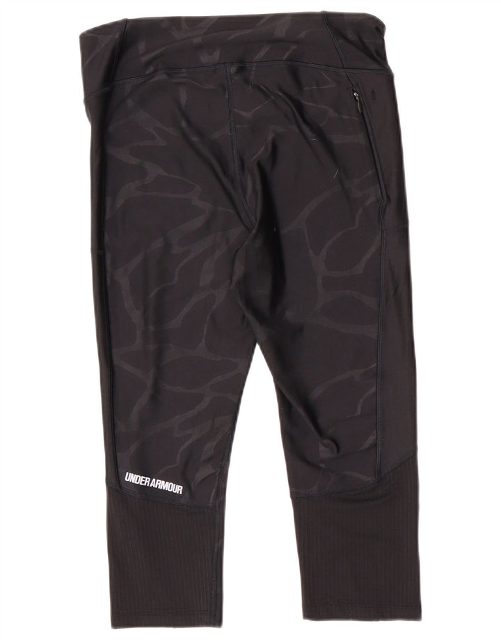 Under Armour Damen Capri-Leggings UK 14 Mittelschwarze Tarnung