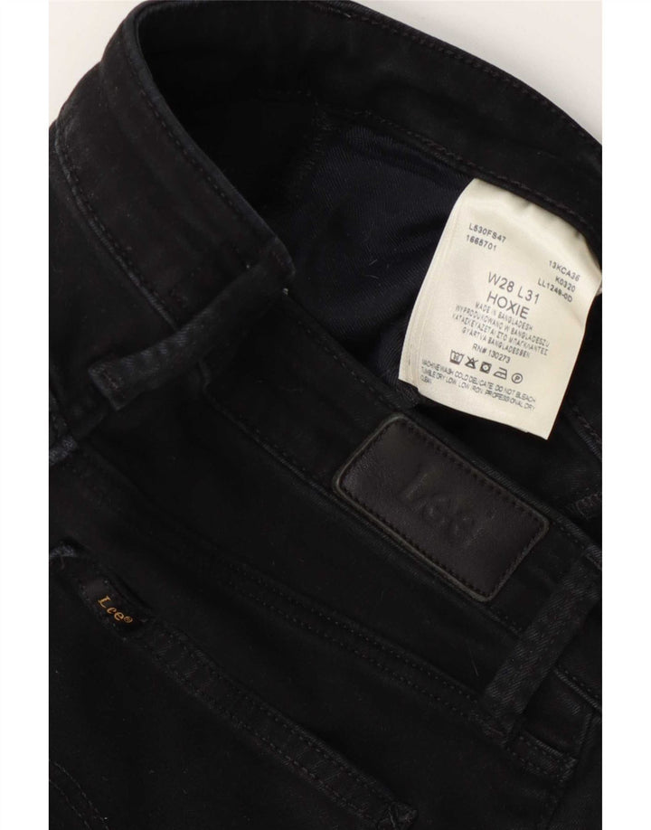 Lee Damen Hoxie Bootcut Jeans W28 L31 Schwarze Baumwolle