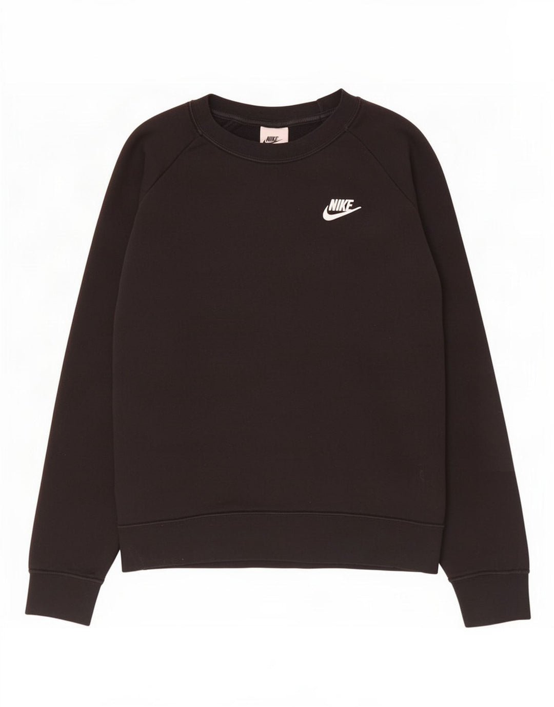 Nike Damen-Sweatshirt-Pullover UK 14 Mittelschwarze Baumwolle