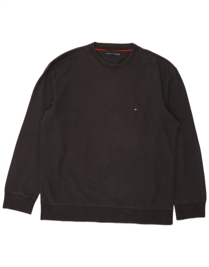Tommy Hilfiger Herren Sweatshirt Pullover XL Schwarz Baumwolle