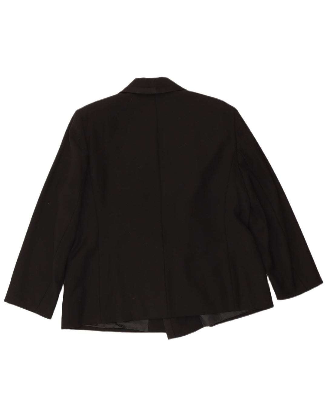Laura Biagiotti Damen Zweireihige Blazerjacke IT 48 XL Schwarze Wolle