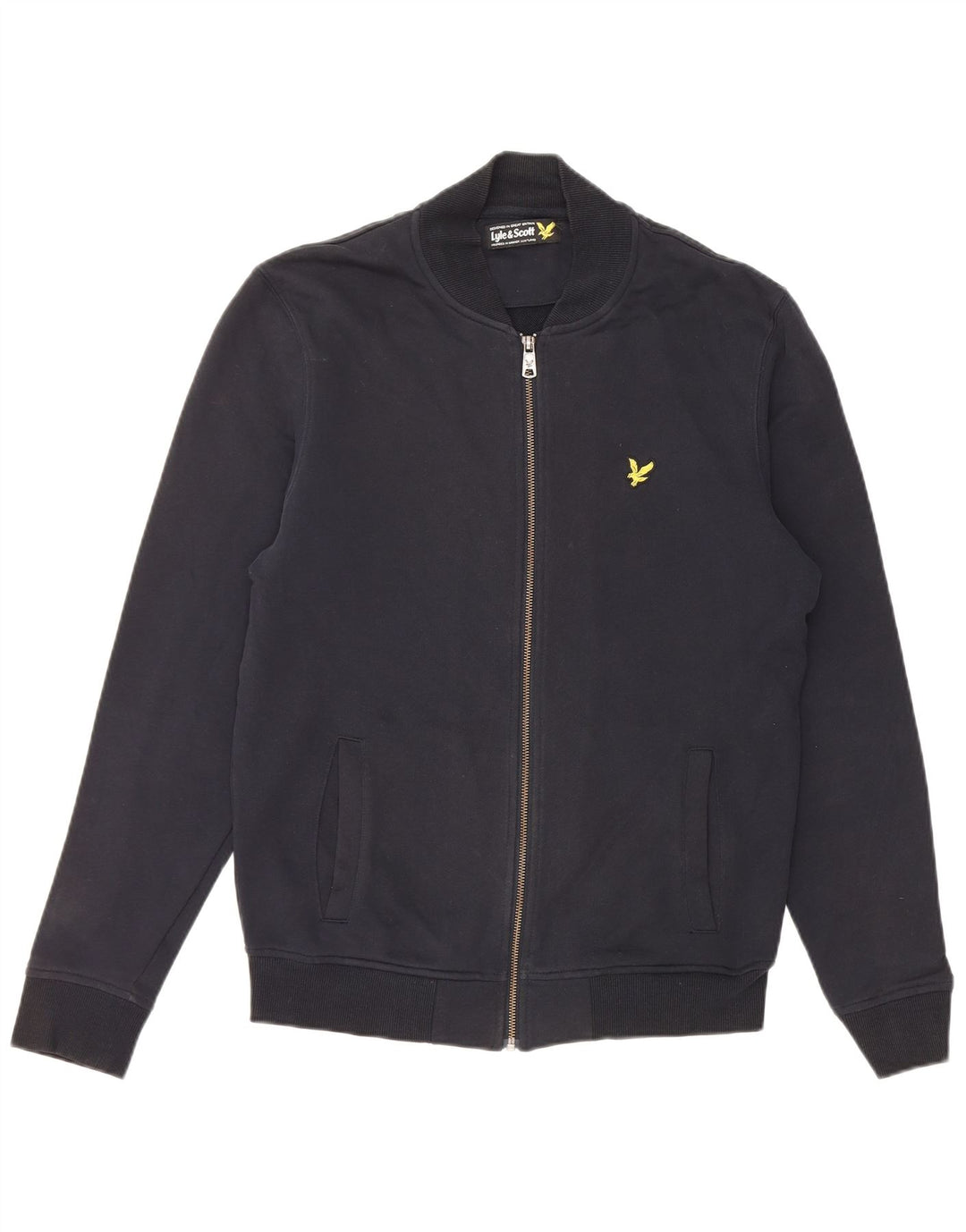 LYLE & SCOTT Herren-Trainingsanzug-Oberteil aus mittelblauer Baumwolle