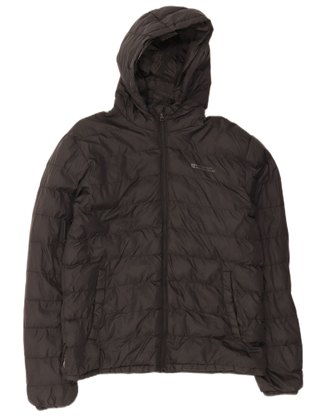 Mountain Warehouse Wattierte Herrenjacke mit Kapuze, UK 38, Mittelschwarzes Nylon
