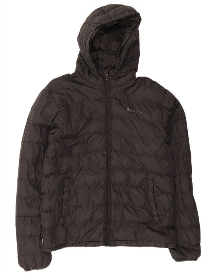 Mountain Warehouse Wattierte Herrenjacke mit Kapuze, UK 38, Mittelschwarzes Nylon