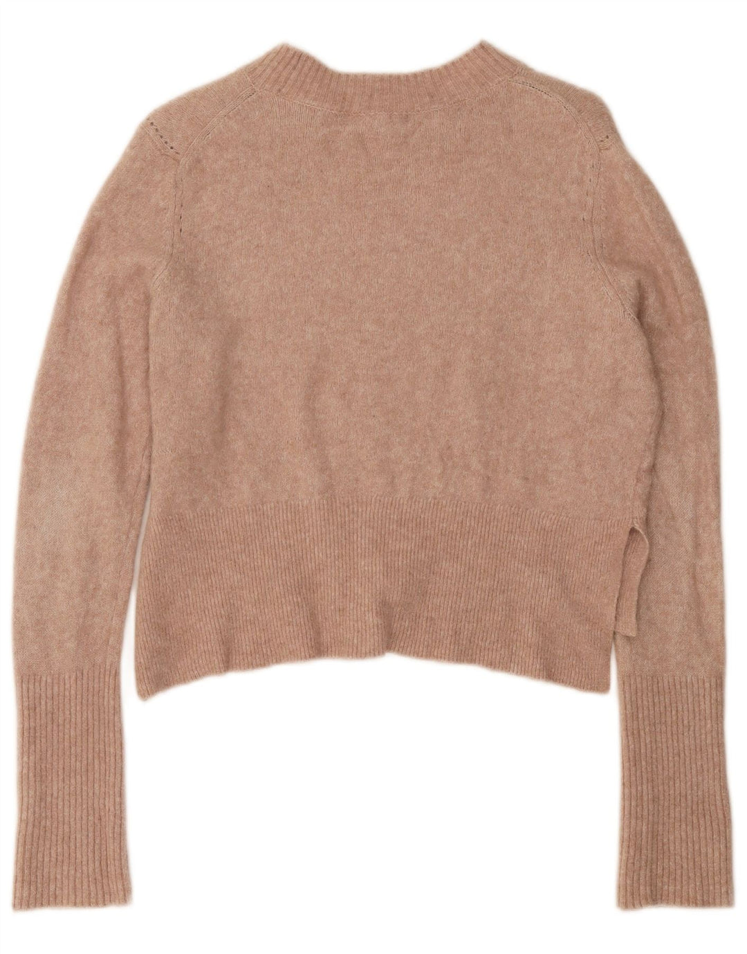 ALL SAINTS Damen Crop Pullover mit U-Boot-Ausschnitt, UK 14, Mittelrosa