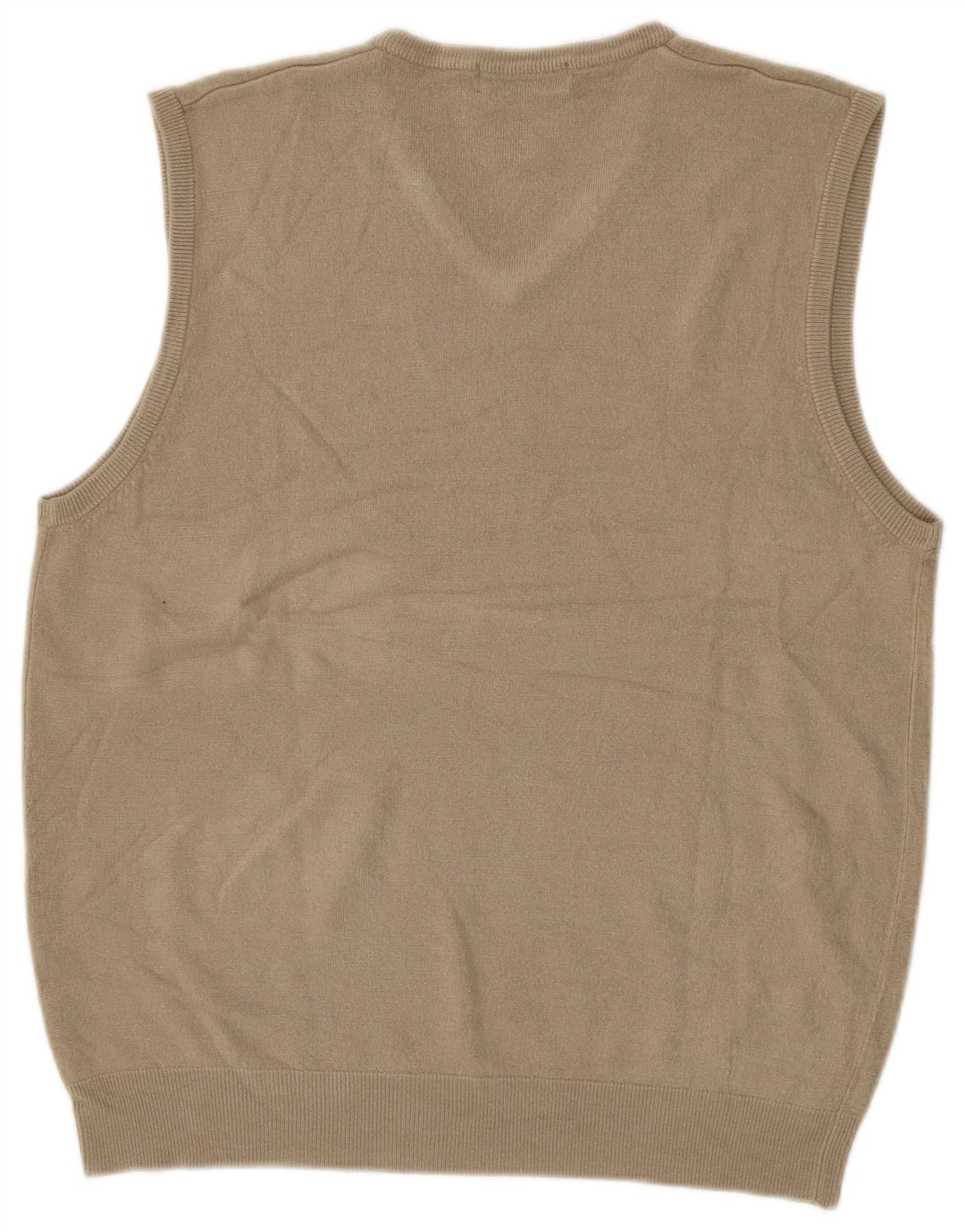 Marks & Spencer Herren Blue Harbor Vest Tank Top Large Khaki Acryl