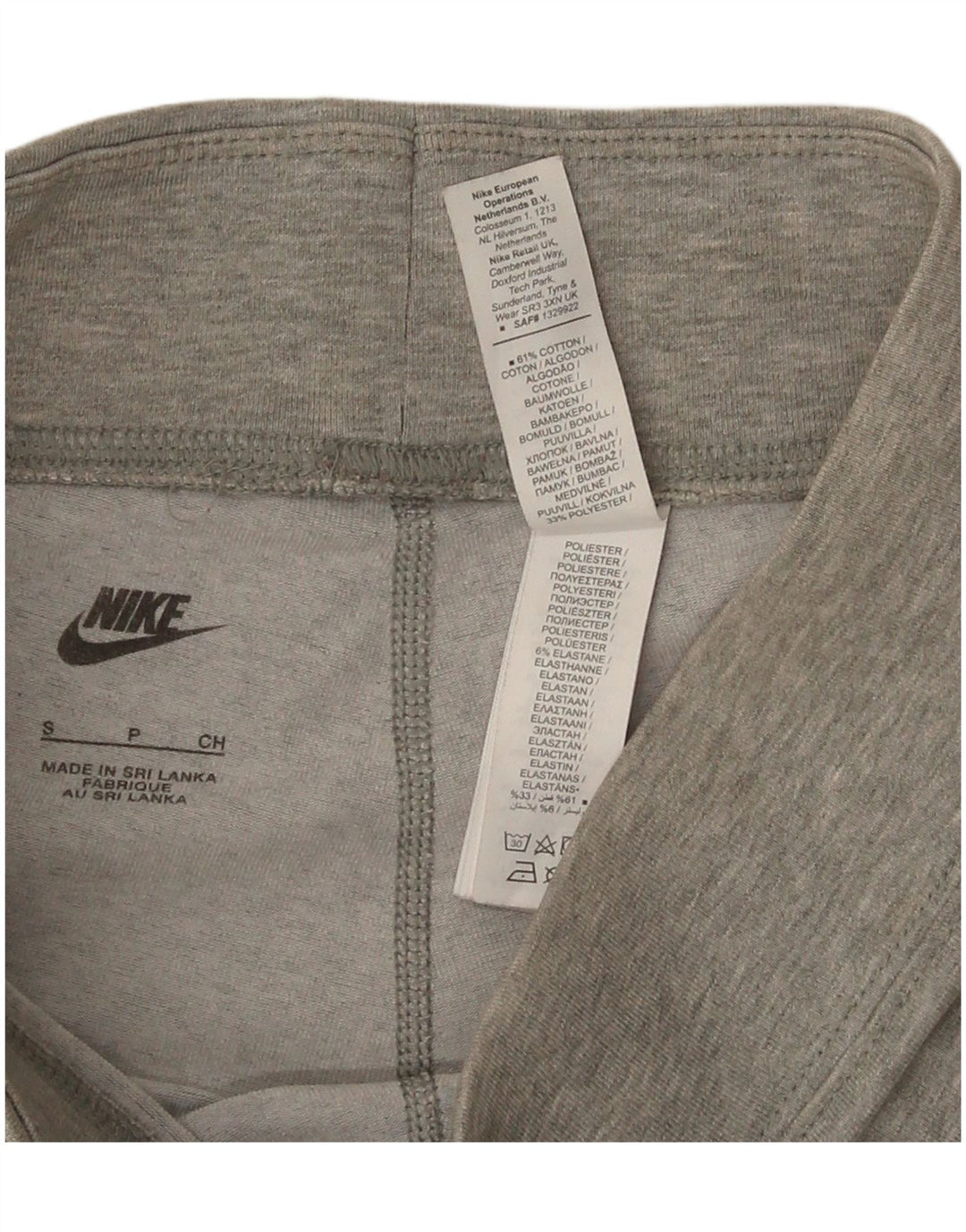 Nike Womens Graphic Leggings UK 10 Small Graue Baumwolle