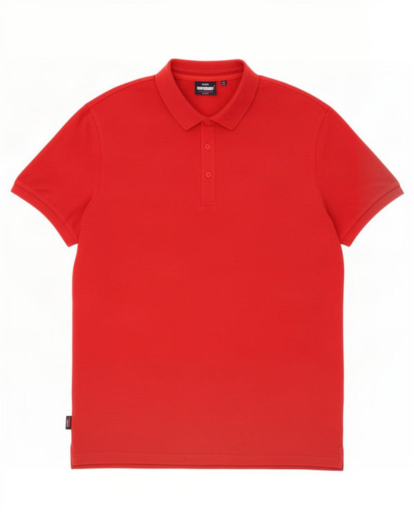 Superdry Herren-Poloshirt 3XL aus roter Baumwolle