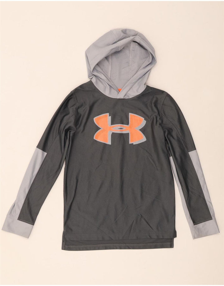 Under Armour Jungen Heat Gear Graphic Top Langarm 9–10 Jahre Mittelgrau