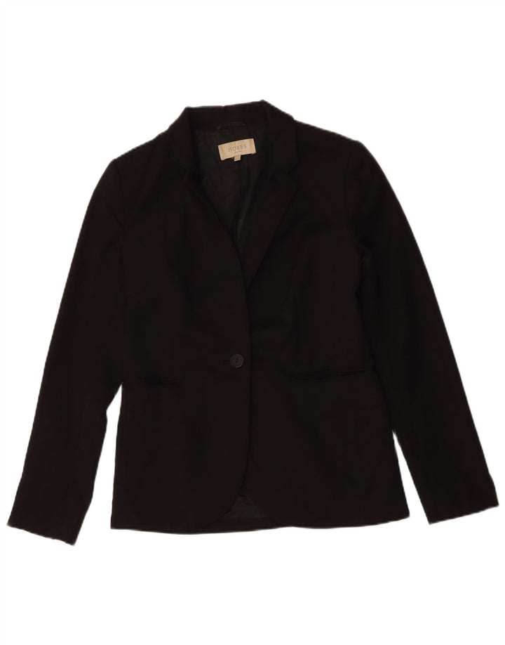 Hobbs Damen-Blazer mit 1 Knopf, Gr. 8, Schwarz, Wolle