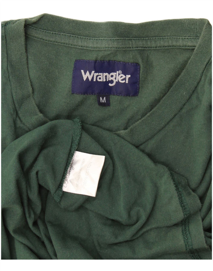 Wrangler Herren T-Shirt Top aus mittelgrüner Baumwolle