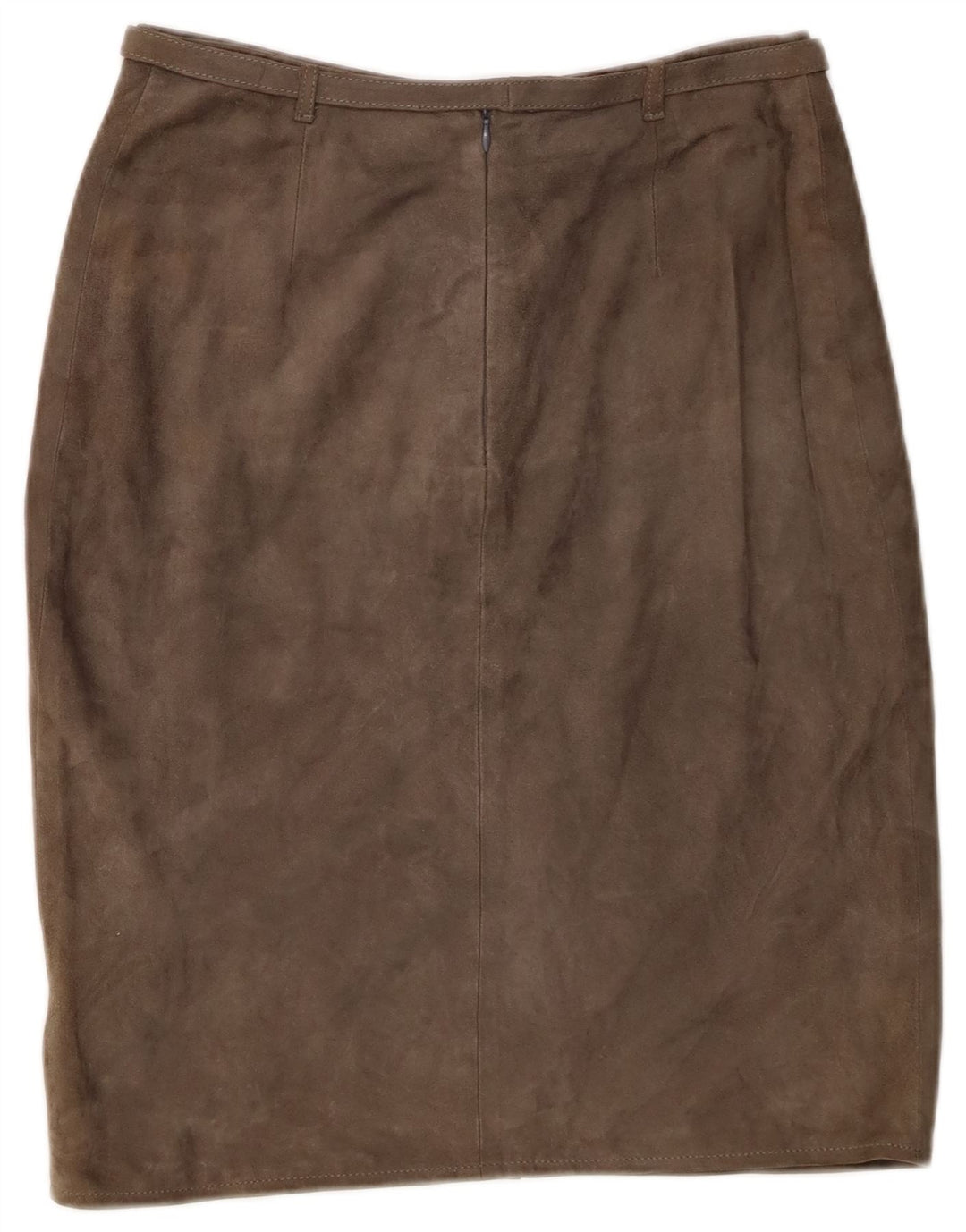 Vintage Damen Wildlederrock IT 44 Medium W26 Khaki Leder