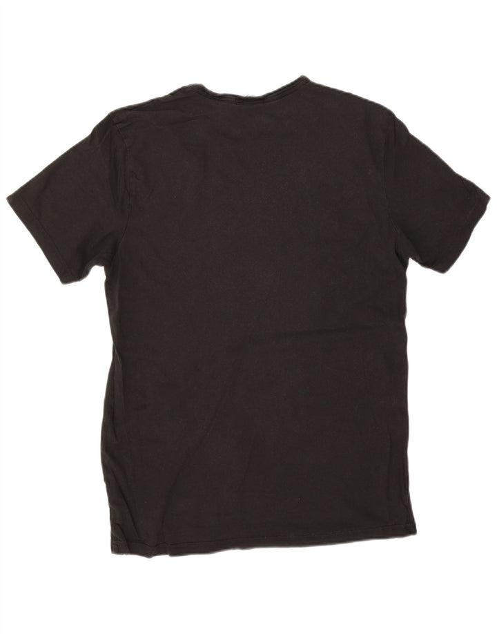 Calvin Klein Herren Grafik-T-Shirt-Oberteil aus mittelschwarzer Baumwolle