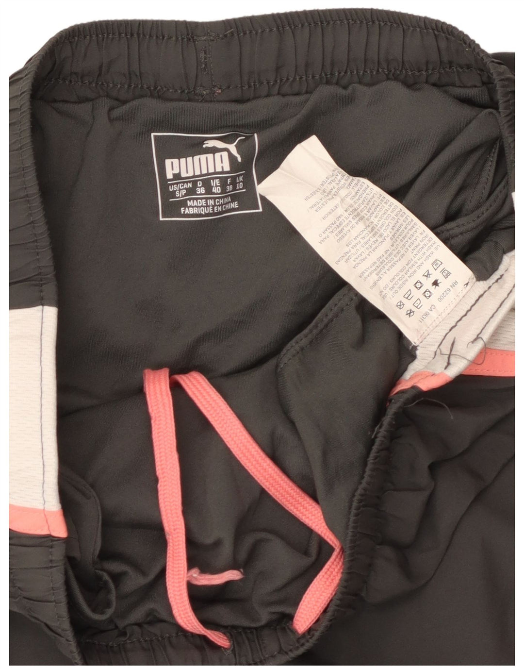 PUMA Damen Sportshorts UK 10 Small Schwarz Colourblock Polyester