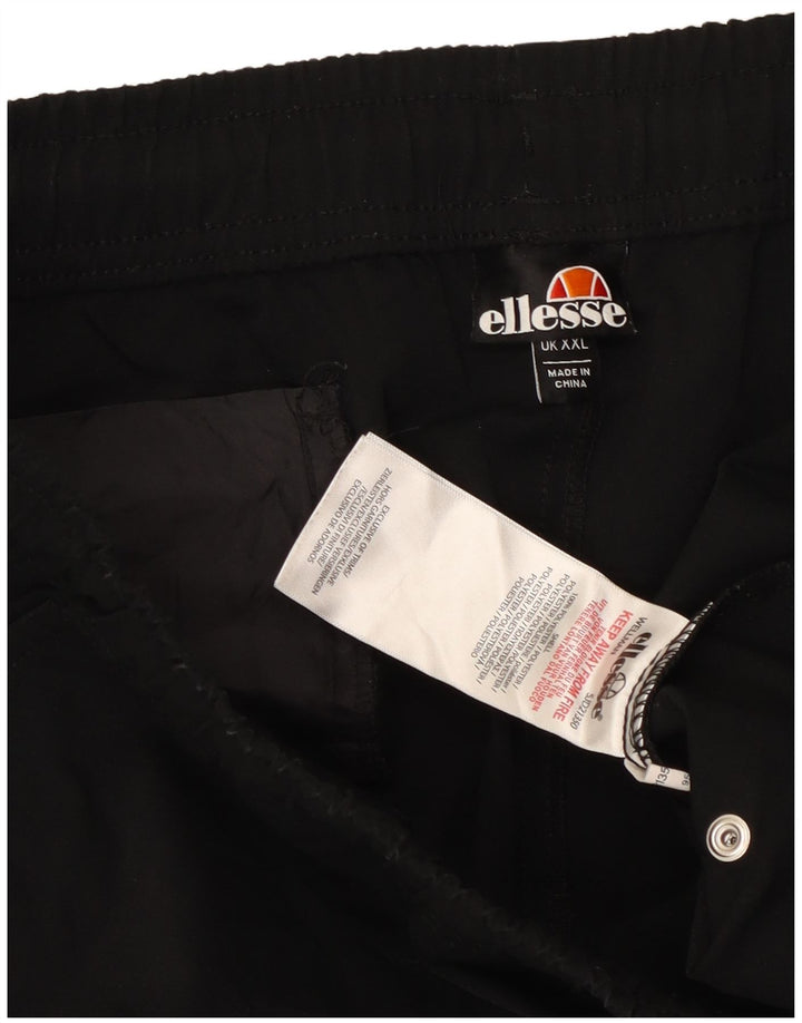 ELLESSE Herren Cargo-Trainingshose, Jogginghose, 2XL, Schwarz, Polyester