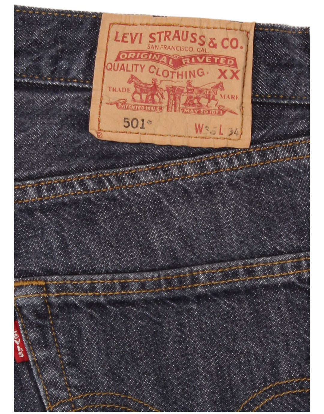 Levi's Herren 501 Straight Jeans W36 L28 Marineblau