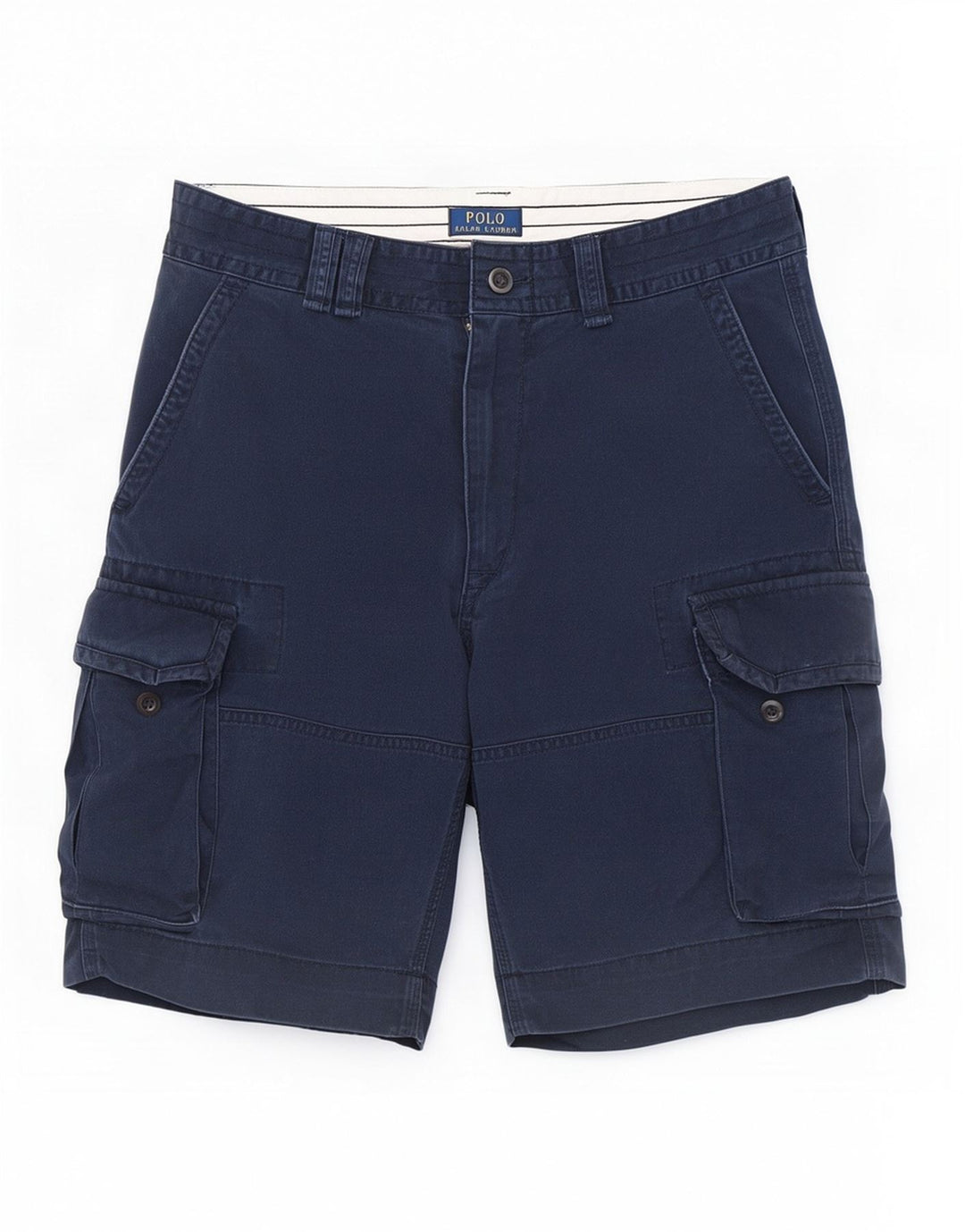 Ralph Lauren Herren Cargoshorts W32 Medium Marineblau Baumwolle
