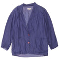 KRIZIA Womens 2 Button Blazer Jacket IT 44 Medium Purple Acetate