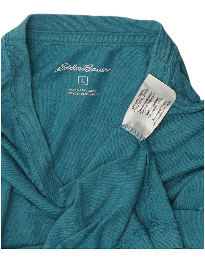 EDDIE BAUER Herren T-Shirt Top Large Blau Baumwolle