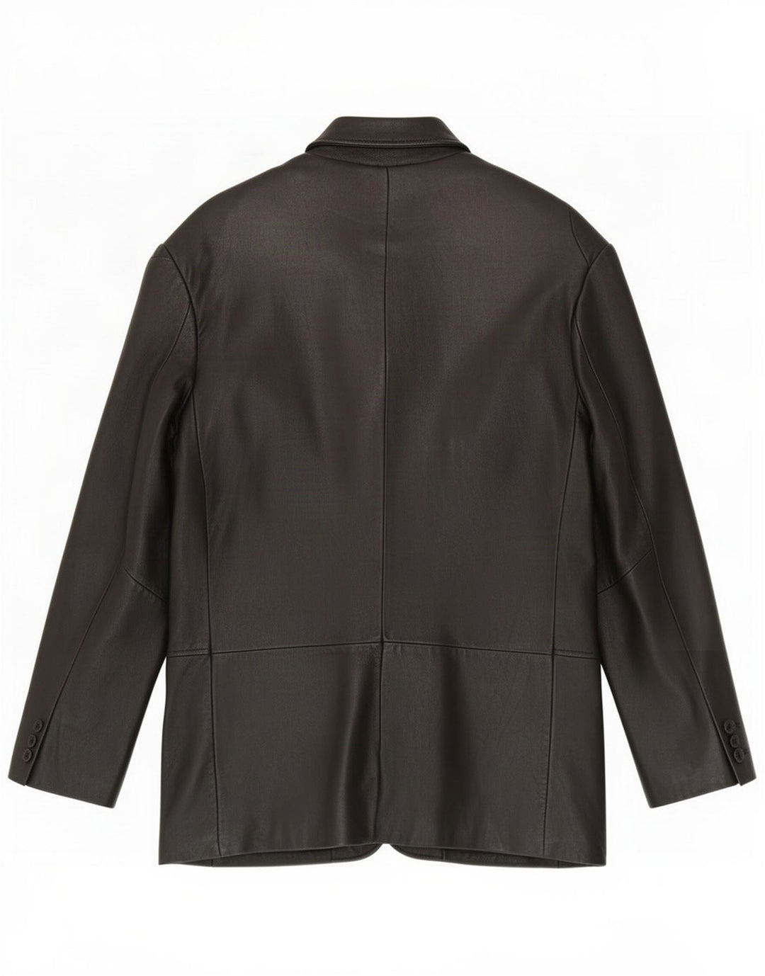 Kartel Herren-Blazerjacke aus Leder mit 3 Knöpfen, Gr. 40, Schwarz