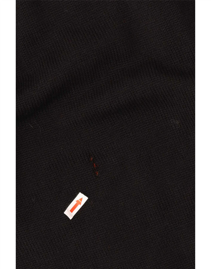 Vintage Damen Longline Cardigan Pullover EU 40 Mittelschwarz Farbblock
