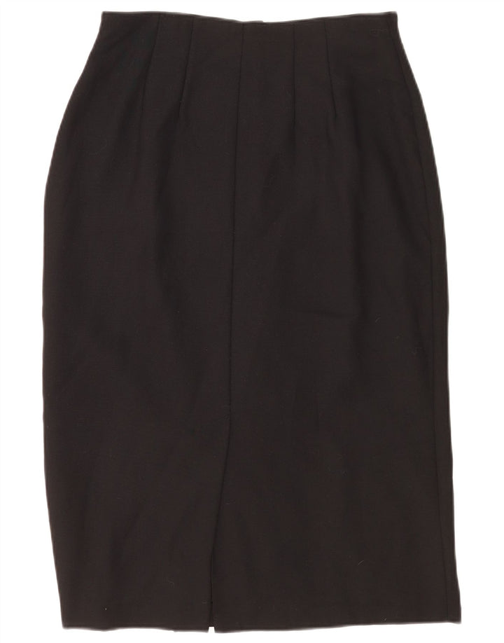 Marks & Spencer Damen Bleistiftrock UK 14 Medium W28 Schwarz Polyester