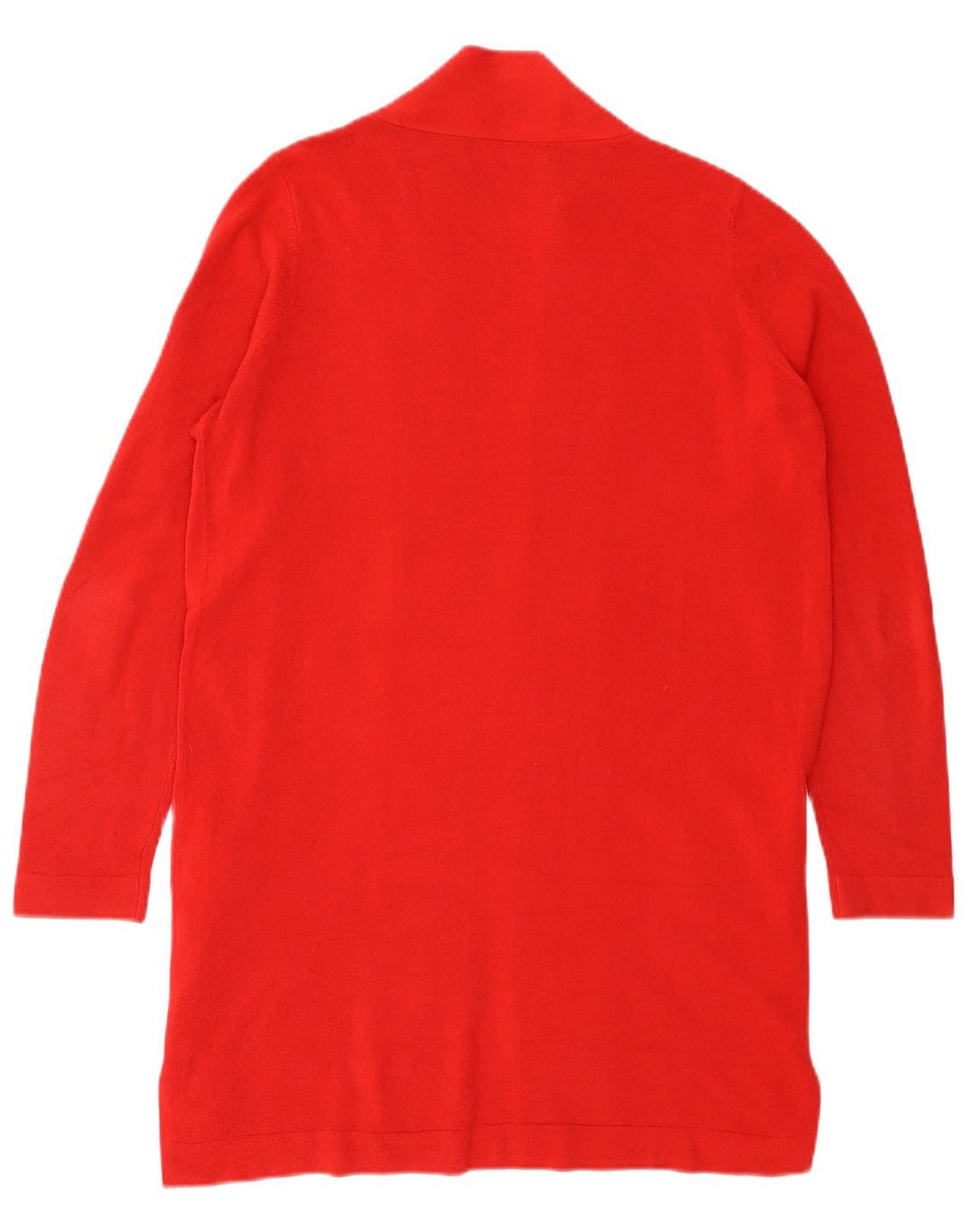 Marks & Spencer Damen Longline Open Cardigan Pullover UK 16 Large Rot