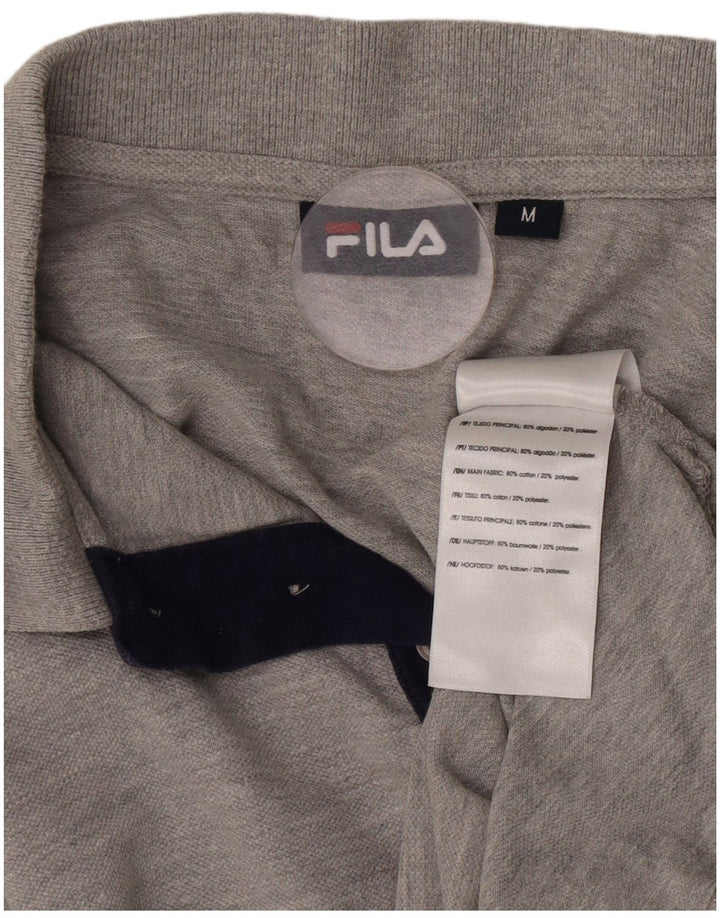 Fila Herren-Poloshirt aus mittelgrauer Baumwolle