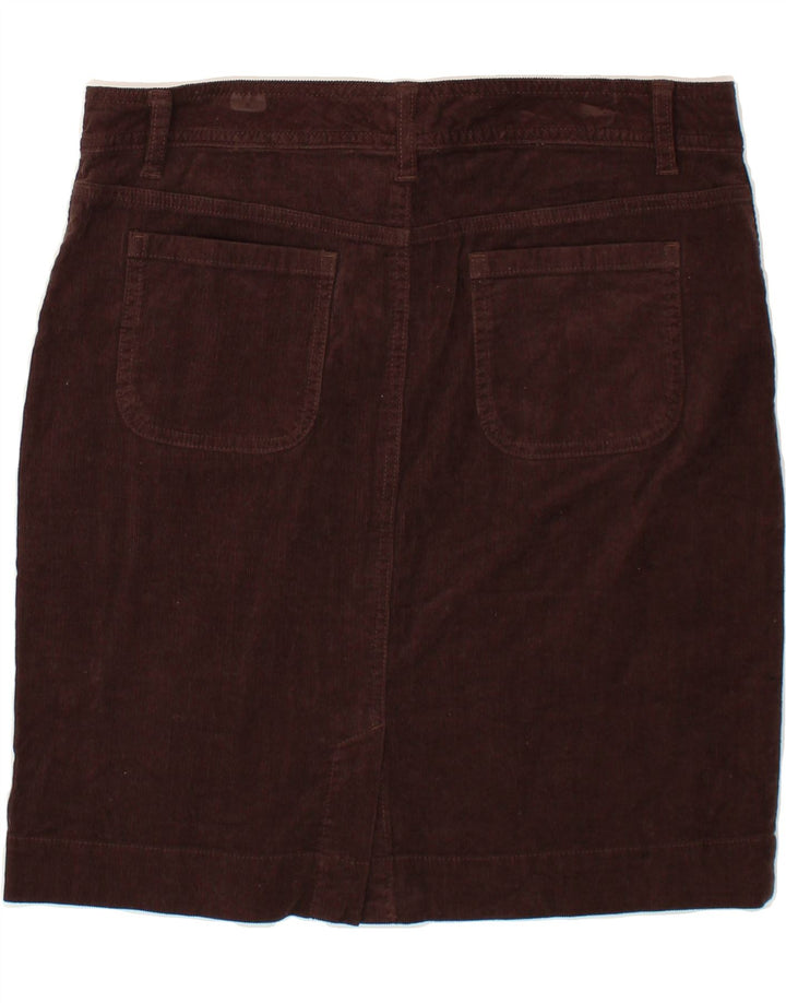 IZOD Womens Corduroy Skirt US 8 Medium W32 Brown Cotton Vintage Izod and Second-Hand Izod from Messina Hembry 