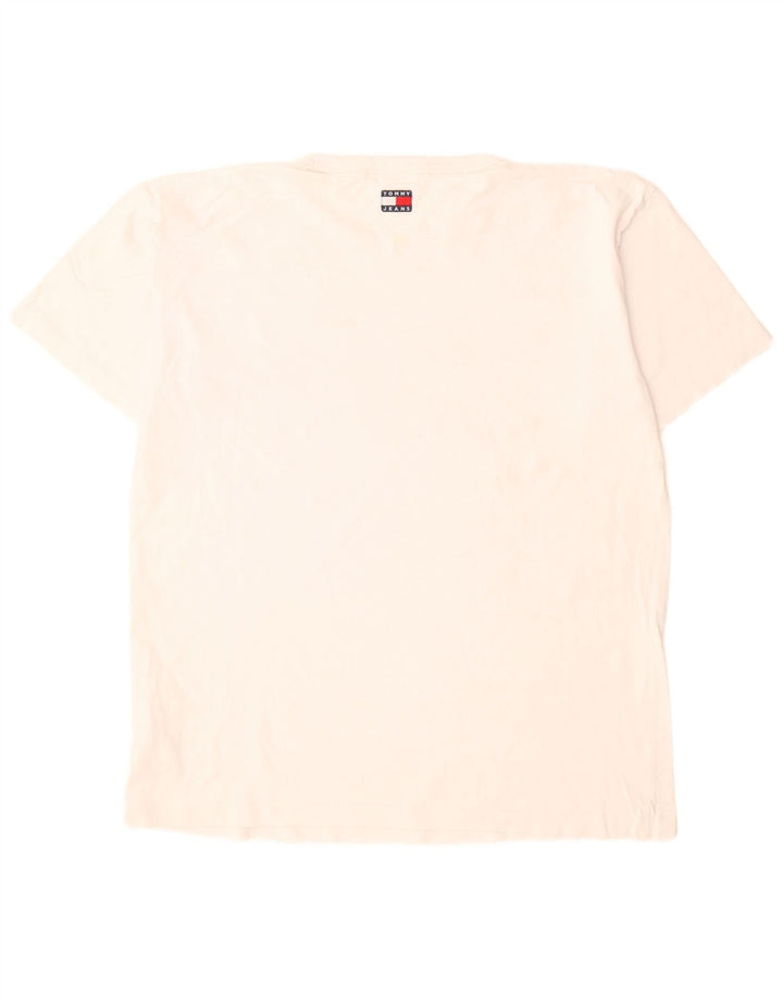 Tommy Hilfiger Herren-T-Shirt mit Grafik, mittelweiße Baumwolle