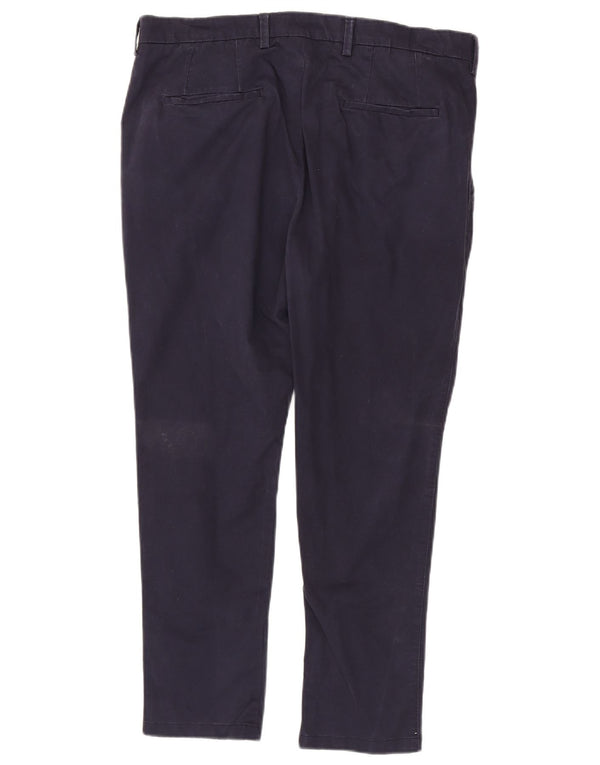 Marks & Spencer Herren Skinny Chinohose W34 L27 Marineblaue Baumwolle