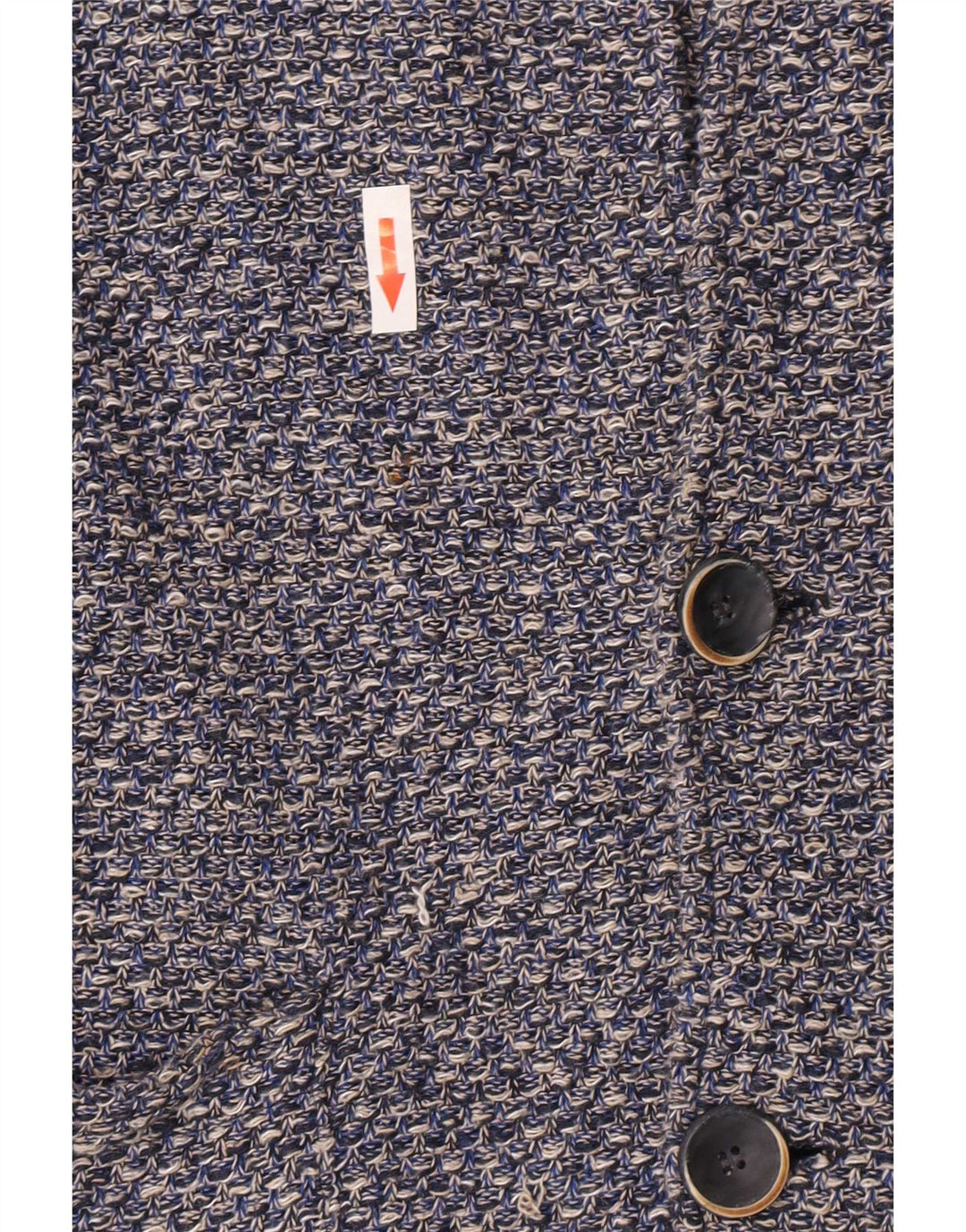 Zara Jungen-Strickblazer mit 2 Knöpfen, 13–14 Jahre, blau gesprenkelte Baumwolle