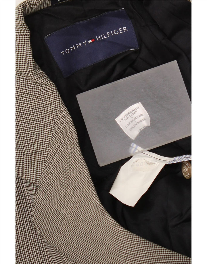 Tommy Hilfiger Herren-Blazer mit 3 Knöpfen, Gr. 40, Grau, Hahnentrittmuster