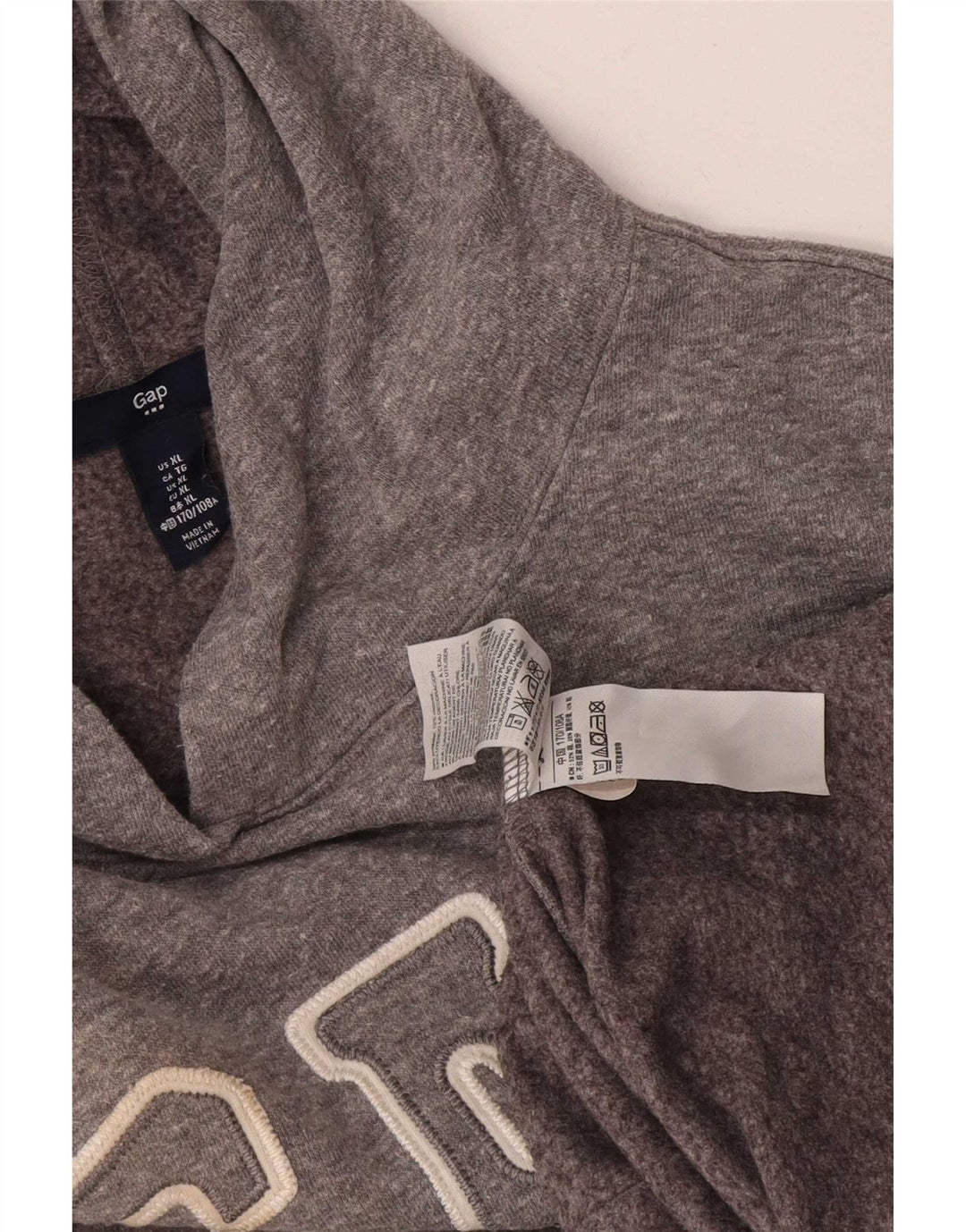Gap Womens Graphic Hoodie Pullover UK 18 XL Grau Polyester