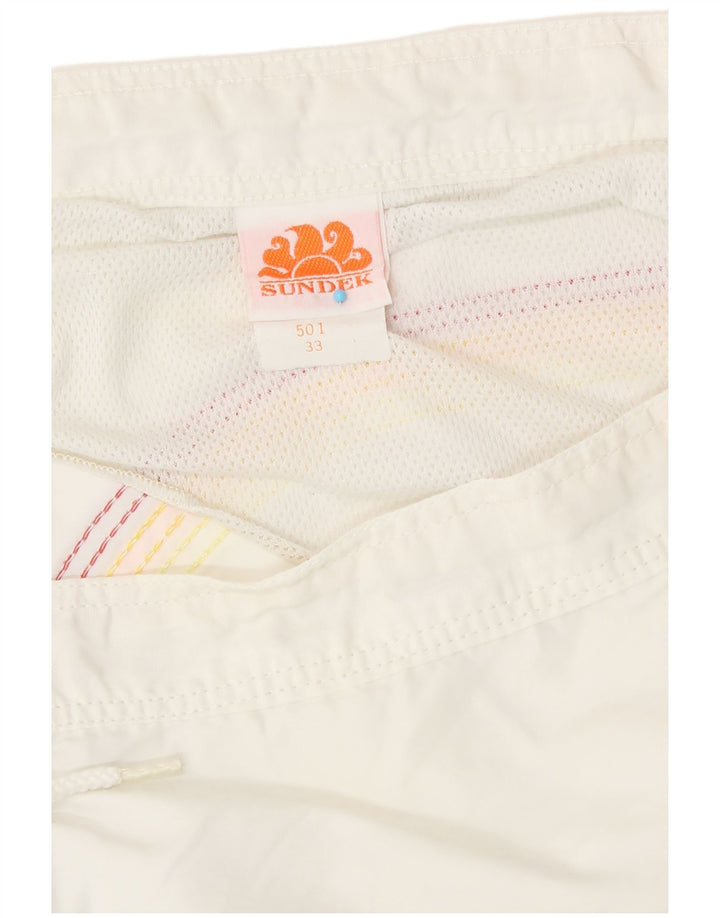Sundek Herren Badeshorts Mittelweißes Nylon
