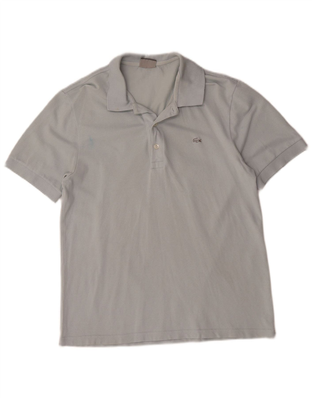 Lacoste Herren-Poloshirt, Größe 4, mittelblaue Baumwolle
