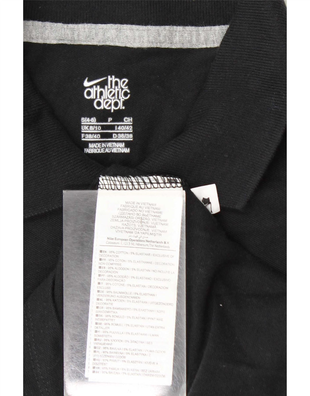 Nike Damen Poloshirt UK 8/10 Small Schwarz
