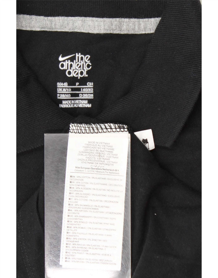 Nike Damen Poloshirt UK 8/10 Small Schwarz