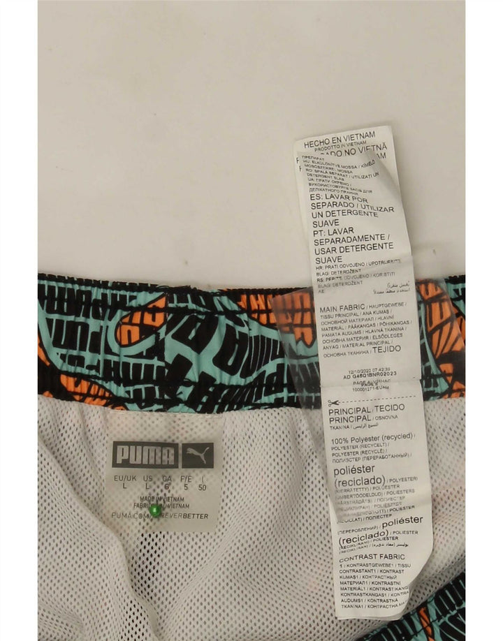 Puma Herren Badeshorts mit Grafik, groß, mehrfarbig, Polyester