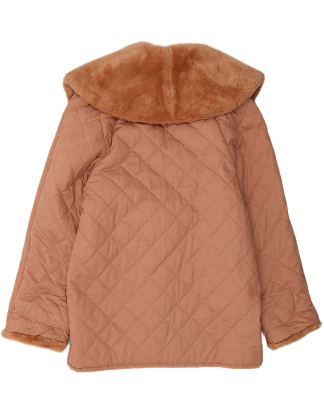 VINTAGE Womens Quilted Jacket UK 16 Large Pink Polyester Vintage Vintage and Second-Hand Vintage from Messina Hembry 